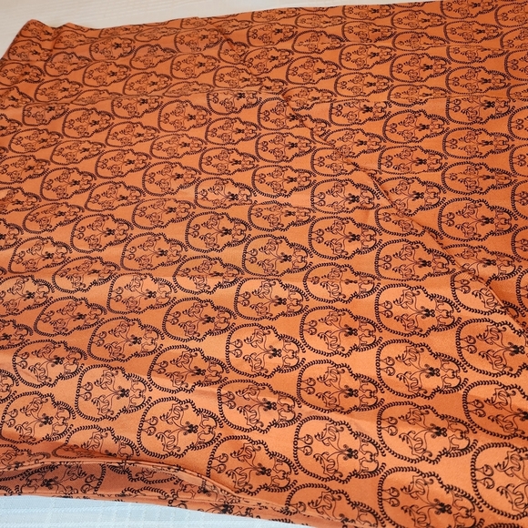 THOMAS WYLDE Orange,black Silk Skull Print Scarf - Picture 10 of 14